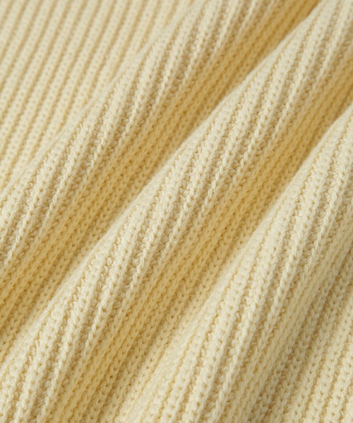 ADAM ET ROPE'（アダムエロペ）の「片畦スリットカーディガン（カーディガン/ボレロ・レディース・ホワイト/ネイビー/ターコイズブルー/イエロー・FREE）」の7枚目の写真