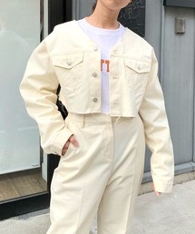 WHO'S WHO gallery | T/Cツイルマイクロジャケット(ノーカラージャケット)