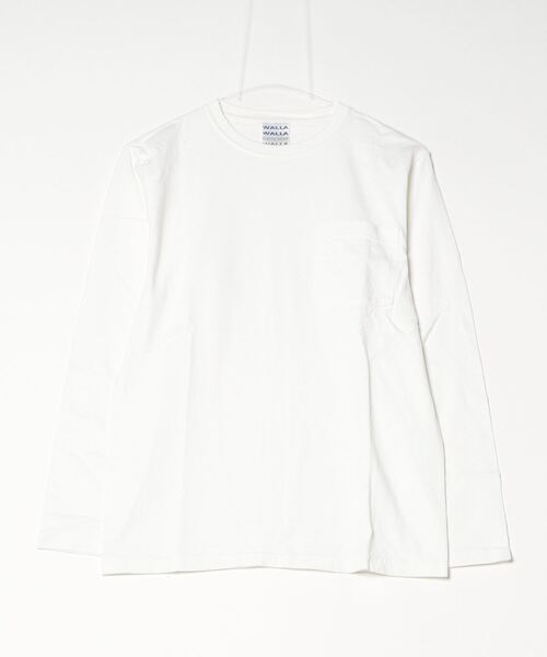 WALLA WALLA SPORT（ワラワラスポーツ）の「L/S POCKET TEE / ロングスリーブポケットT（Tシャツ/カットソー・メンズ・ブラック/ベージュ/チャコールグレー/インディゴブルー/ホワイト・SMALL/X-LARGE/LARGE/MEDIUM）」の2枚目の写真