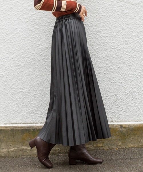 DAMA collection☆フェイクレザー￼プリーツスカート セール】フェイクレザープリーツスカート（スカート）｜SpRay