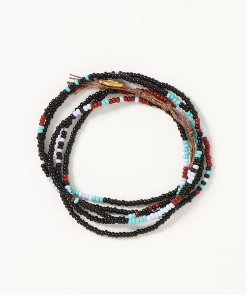 CHAN LUU（チャンルー）の「CHAN LUU x Ethical Fashion Initiative シードビーズ 5連ラップブレスレット AF-BRC-007（ブレスレット・レディース・ライトブルー/ワインレッド/ブラック/ネイビー・フリー）」の21枚目の写真