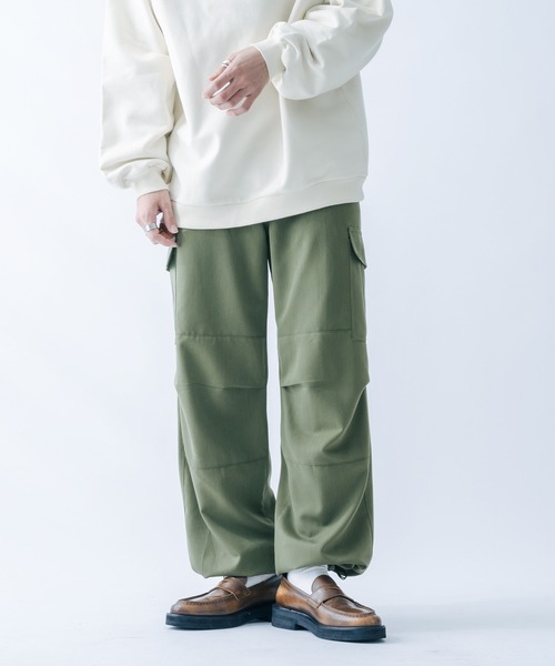 epnok（エプノック）の「サイドポケット付ワイドパンツ（その他パンツ・メンズ・テラコッタ/カーキ・LARGE/MEDIUM）」の2枚目の写真