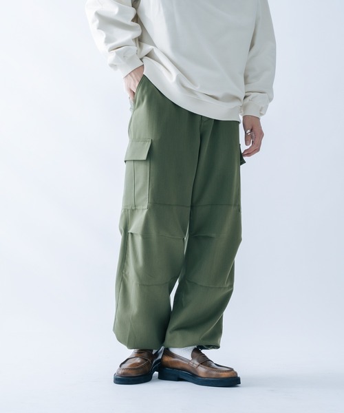 epnok（エプノック）の「サイドポケット付ワイドパンツ（その他パンツ・メンズ・テラコッタ/カーキ・LARGE/MEDIUM）」の16枚目の写真