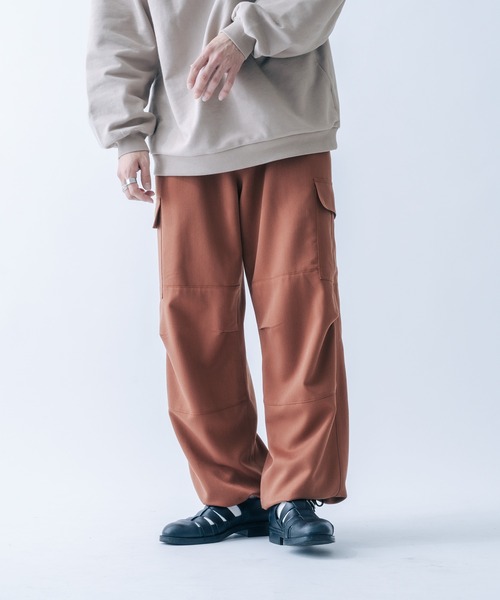 epnok（エプノック）の「サイドポケット付ワイドパンツ（その他パンツ・メンズ・テラコッタ/カーキ・LARGE/MEDIUM）」の3枚目の写真