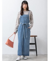 fifth | フロントスリットデニムジャンパースカート(ワンピース)