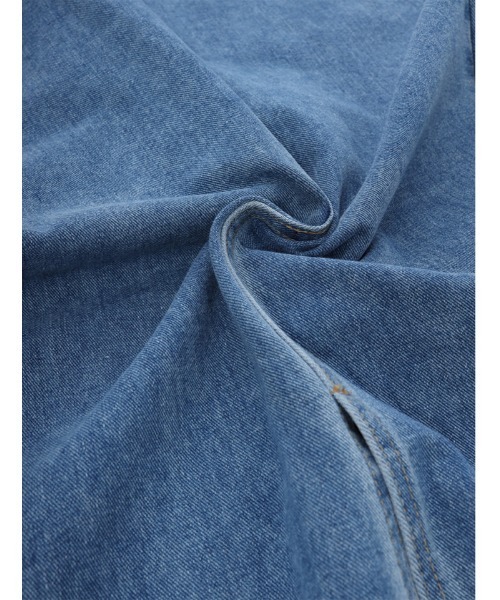 fifth（フィフス）の「フロントスリットデニムジャンパースカート（ワンピース・レディース・ブラック/ブルー・MEDIUM）」の5枚目の写真