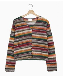 MERONGSHOP レインボールーズフィットカーディガン