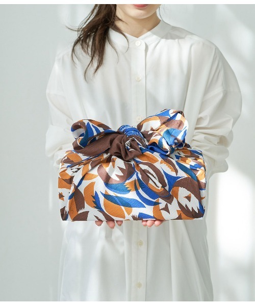 ROPE' PICNIC（ロペピクニック）の「【むす美】アクアドロップ(撥水)ふろしき（その他・レディース・ネイビー/サックスブルー/ピンク・FREE）」の2枚目の写真