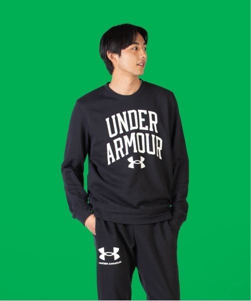 UNDER ARMOUR（アンダーアーマー）の「UAライバルテリー クルー（トレーニング/MEN）（スウェット・メンズ・コーラルピンク/ブラック・MD/LG/SM/XXL/XL/3XL）」の7枚目の写真