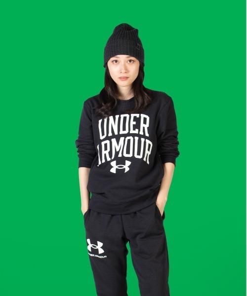 UNDER ARMOUR（アンダーアーマー）の「UAライバルテリー クルー（トレーニング/MEN）（スウェット・メンズ・コーラルピンク/ブラック・MD/LG/SM/XXL/XL/3XL）」の8枚目の写真
