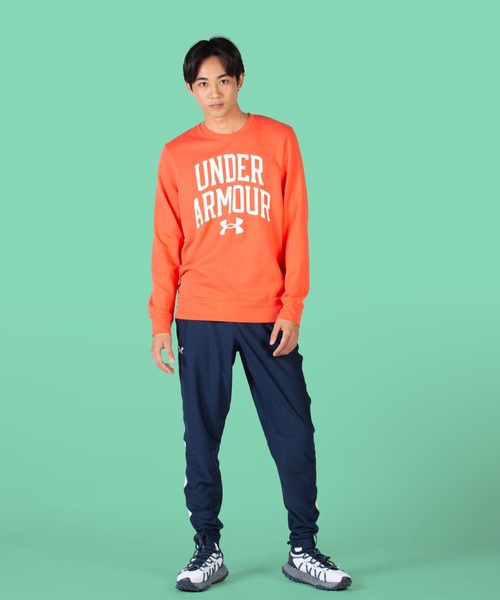 UNDER ARMOUR（アンダーアーマー）の「UAライバルテリー クルー（トレーニング/MEN）（スウェット・メンズ・コーラルピンク/ブラック・MD/LG/SM/XXL/XL/3XL）」の10枚目の写真