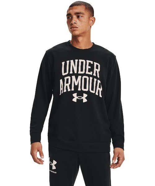 UNDER ARMOUR（アンダーアーマー）の「UAライバルテリー クルー（トレーニング/MEN）（スウェット・メンズ・コーラルピンク/ブラック・MD/LG/SM/XXL/XL/3XL）」の17枚目の写真