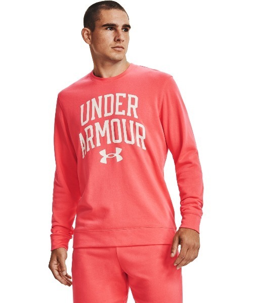 UNDER ARMOUR（アンダーアーマー）の「UAライバルテリー クルー（トレーニング/MEN）（スウェット・メンズ・コーラルピンク/ブラック・MD/LG/SM/XXL/XL/3XL）」の16枚目の写真