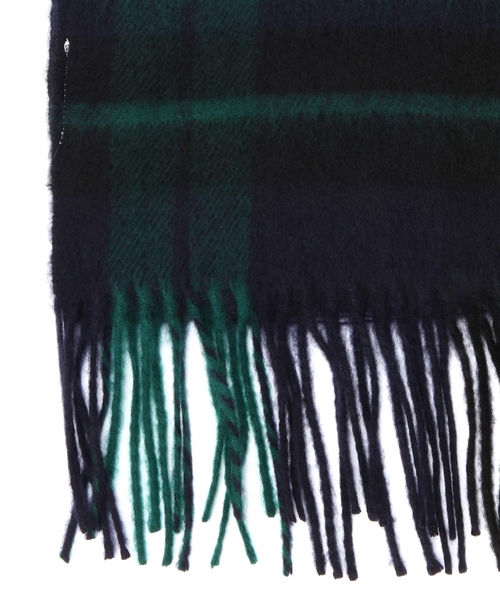 coen(コーエン)の「フェザータッチチェックストール(ストール/ショール・レディース・クリーム/ライラック/ダークグリーン・フリー)」の4枚目の写真