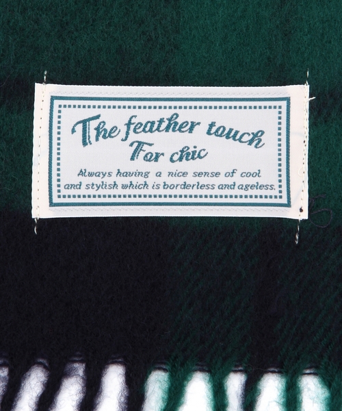 coen(コーエン)の「フェザータッチチェックストール(ストール/ショール・レディース・クリーム/ライラック/ダークグリーン・フリー)」の8枚目の写真