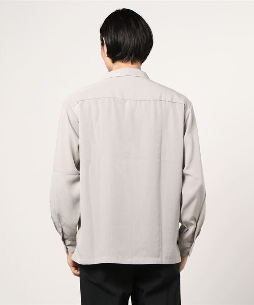 SITRY（シトリー）の「Silky Drape Open Collar Shirt/シルキードレープ オープンカラー シャツ（シャツ/ブラウス・メンズ・ホワイト/ブラック/サックスブルー/グリーン/モカ/グレイッシュベージュ・LL/M/L）」の17枚目の写真