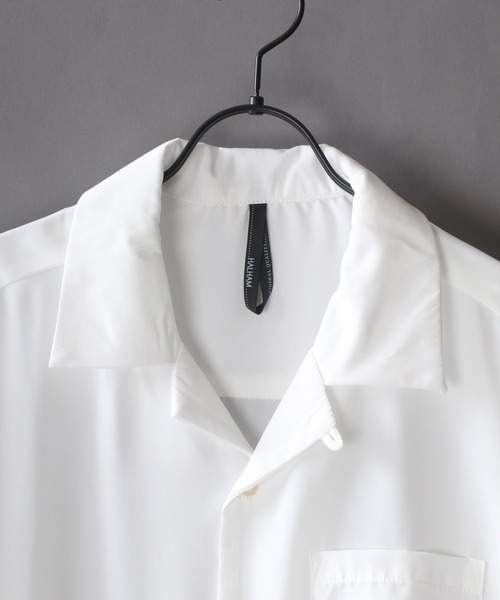 SITRY（シトリー）の「Silky Drape Open Collar Shirt/シルキードレープ オープンカラー シャツ（シャツ/ブラウス・メンズ・ホワイト/ブラック/サックスブルー/グリーン/モカ/グレイッシュベージュ・LL/M/L）」の7枚目の写真