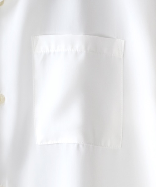 SITRY（シトリー）の「Silky Drape Open Collar Shirt/シルキードレープ オープンカラー シャツ（シャツ/ブラウス・メンズ・ホワイト/ブラック/サックスブルー/グリーン/モカ/グレイッシュベージュ・LL/M/L）」の13枚目の写真