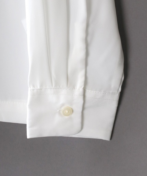 SITRY（シトリー）の「Silky Drape Open Collar Shirt/シルキードレープ オープンカラー シャツ（シャツ/ブラウス・メンズ・ホワイト/ブラック/サックスブルー/グリーン/モカ/グレイッシュベージュ・LL/M/L）」の11枚目の写真