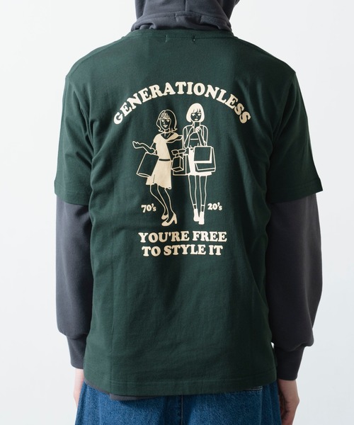 WEGO(ウィゴー)の「レトロロゴプリント半袖Tシャツ(Tシャツ/カットソー・メンズ・ブラック/ダークグリーン・MEDIUM/LARGE/SMALL)」の21枚目の写真