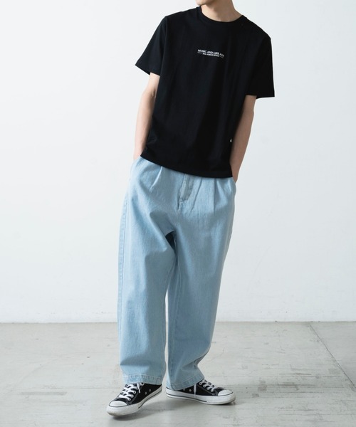 WEGO(ウィゴー)の「レトロロゴプリント半袖Tシャツ(Tシャツ/カットソー・メンズ・ブラック/ダークグリーン・MEDIUM/LARGE/SMALL)」の12枚目の写真