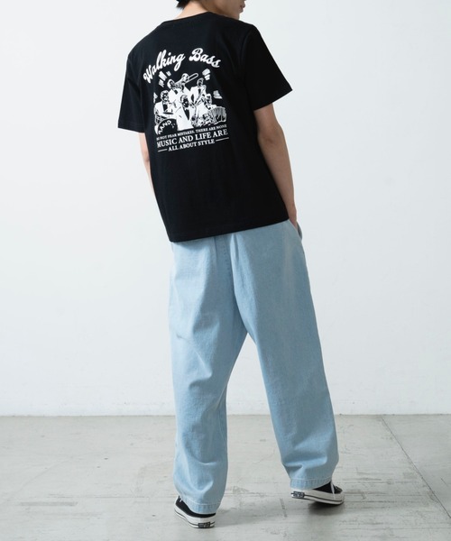 WEGO(ウィゴー)の「レトロロゴプリント半袖Tシャツ(Tシャツ/カットソー・メンズ・ブラック/ダークグリーン・MEDIUM/LARGE/SMALL)」の13枚目の写真