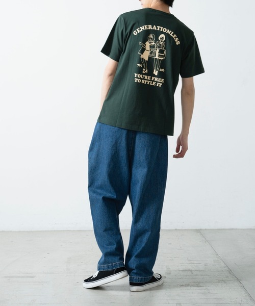 WEGO(ウィゴー)の「レトロロゴプリント半袖Tシャツ(Tシャツ/カットソー・メンズ・ブラック/ダークグリーン・MEDIUM/LARGE/SMALL)」の18枚目の写真