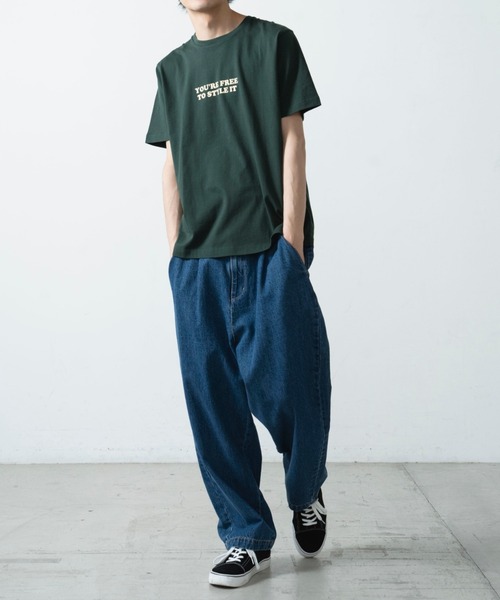 WEGO(ウィゴー)の「レトロロゴプリント半袖Tシャツ(Tシャツ/カットソー・メンズ・ブラック/ダークグリーン・MEDIUM/LARGE/SMALL)」の19枚目の写真