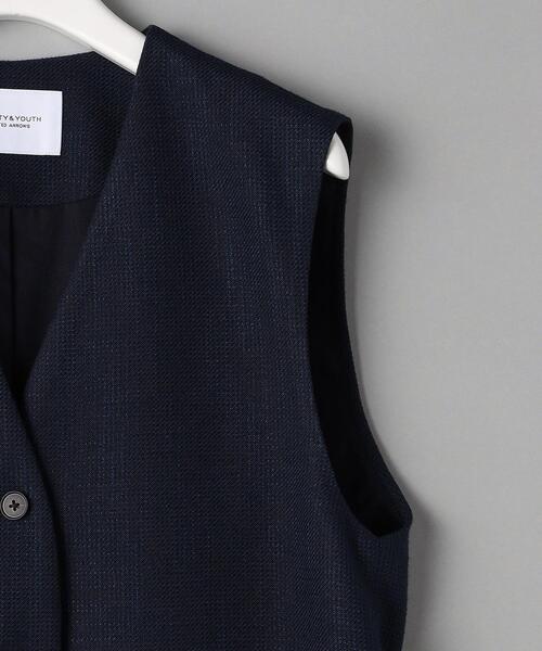BEAUTY&YOUTH UNITED ARROWS（ビューティーアンドユースユナイテッドアローズ）の「BY ハウンドトゥースベスト ◆（ベスト・レディース・ベージュ/ネイビー/グレー・FREE）」の16枚目の写真