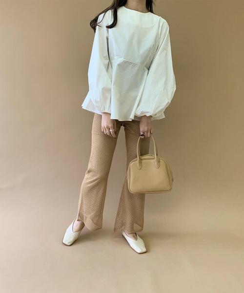 Amiur（エミレ）の「cotton hem wide blouse（シャツ/ブラウス・レディース・ブラック/ベージュ/アイボリー・FREE）」の10枚目の写真