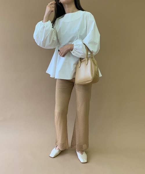 Amiur（エミレ）の「cotton hem wide blouse（シャツ/ブラウス・レディース・ブラック/ベージュ/アイボリー・FREE）」の22枚目の写真