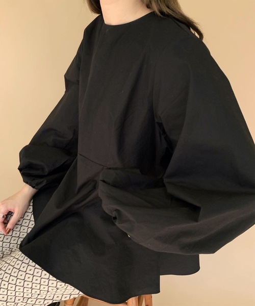 Amiur（エミレ）の「cotton hem wide blouse（シャツ/ブラウス・レディース・ブラック/ベージュ/アイボリー・FREE）」の21枚目の写真