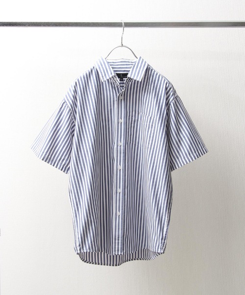 ZIP FIVE（ジップファイブ）の「【ZIP FIVE】高密度T/Cブロード スタンダード レギュラー 半袖シャツ（シャツ/ブラウス・メンズ・ベージュ/ネイビー/オリーブ/チャコール/ホワイト系/ネイビー系/ブルー系/ブラック/パープル/オフホワイト/ブルー/ダークネイビー/ブラック系/ネイビー系1・X-LARGE/SMALL/MEDIUM/LARGE）」の13枚目の写真