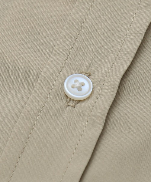 ZIP FIVE（ジップファイブ）の「【ZIP FIVE】高密度T/Cブロード スタンダード レギュラー 半袖シャツ（シャツ/ブラウス・メンズ・ベージュ/ネイビー/オリーブ/チャコール/ホワイト系/ネイビー系/ブルー系/ブラック/パープル/オフホワイト/ブルー/ダークネイビー/ブラック系/ネイビー系1・X-LARGE/SMALL/MEDIUM/LARGE）」の16枚目の写真