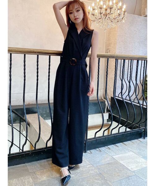 RESEXXY（リゼクシー）の「ベルテッドコンビネゾン（つなぎ/オールインワン・レディース・ブラック/ベージュ/ピンク・FREE）」の7枚目の写真