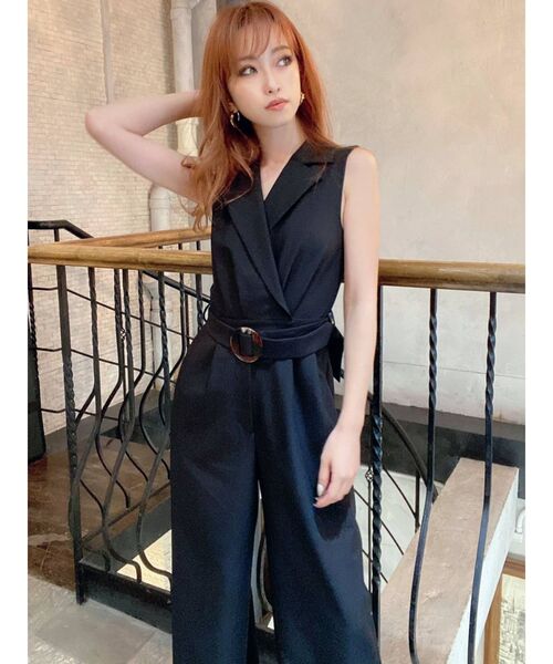 RESEXXY（リゼクシー）の「ベルテッドコンビネゾン（つなぎ/オールインワン・レディース・ブラック/ベージュ/ピンク・FREE）」の12枚目の写真