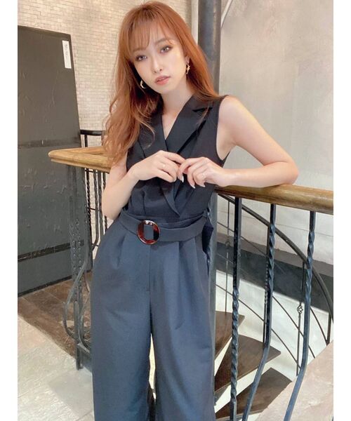 RESEXXY（リゼクシー）の「ベルテッドコンビネゾン（つなぎ/オールインワン・レディース・ブラック/ベージュ/ピンク・FREE）」の10枚目の写真