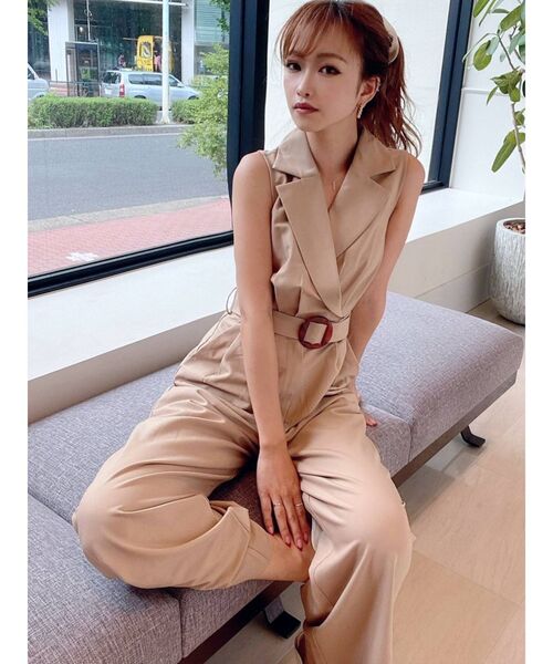 RESEXXY（リゼクシー）の「ベルテッドコンビネゾン（つなぎ/オールインワン・レディース・ブラック/ベージュ/ピンク・FREE）」の20枚目の写真