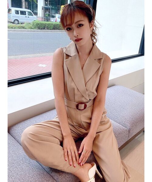 RESEXXY（リゼクシー）の「ベルテッドコンビネゾン（つなぎ/オールインワン・レディース・ブラック/ベージュ/ピンク・FREE）」の14枚目の写真