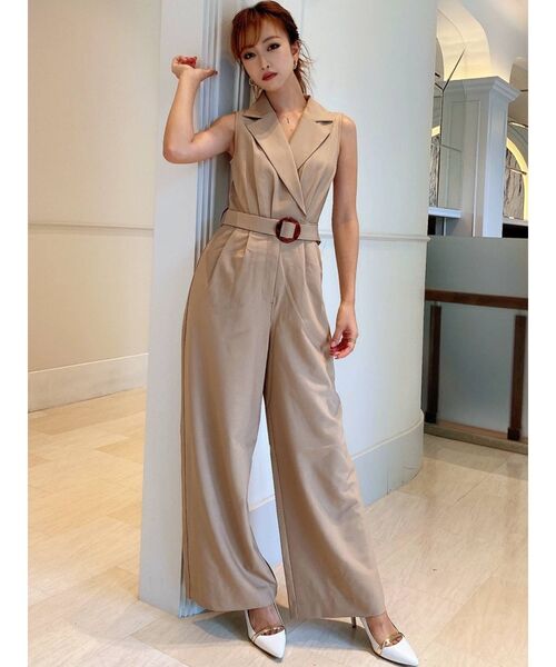 RESEXXY（リゼクシー）の「ベルテッドコンビネゾン（つなぎ/オールインワン・レディース・ブラック/ベージュ/ピンク・FREE）」の6枚目の写真