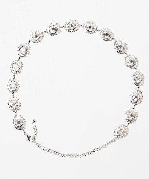 WEGO（ウィゴー）の「WEGO/コンチョチェーンベルト（ベルト・レディース・シルバー・FREE）」の4枚目の写真