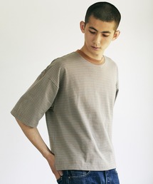 nowm | 【nowm】MERCERISED COTTON LOOSE BOX BORDER TEE / ルーズ ボーダーT(Tシャツ/カットソー)