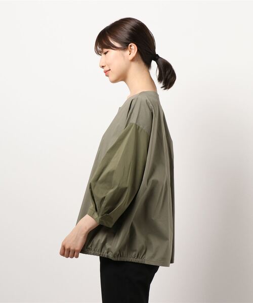 FRAPBOIS（フラボア）の「フェンネル ブラウス（シャツ/ブラウス・レディース・ブラック/カーキ・1）」の3枚目の写真