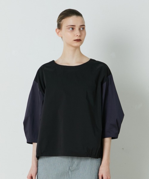 FRAPBOIS（フラボア）の「フェンネル ブラウス（シャツ/ブラウス・レディース・ブラック/カーキ・1）」の2枚目の写真