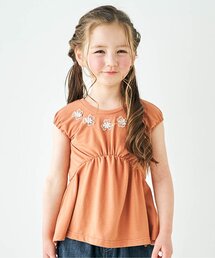 apres les cours | お花モチーフチュニック_接触冷感(Tシャツ/カットソー)