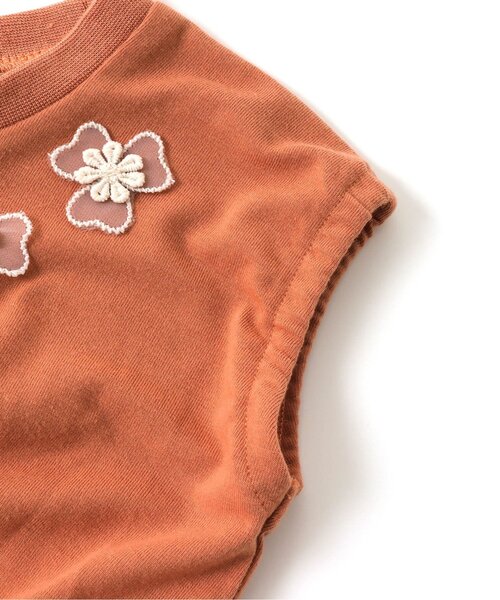 apres les cours（アプレレクール）の「/お花モチーフチュニック_接触冷感（Tシャツ/カットソー・キッズ・オレンジ/キナリ/ネイビー・100/110/90/140/120/80/130）」の11枚目の写真