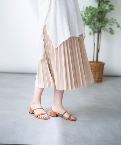 MAISON BREEZE（メゾンブリーズ）の「【MAISON BREEZE】プリーツスカート ウエストゴム（スカート・レディース・ブラック/ベージュ・FREE）」の8枚目の写真