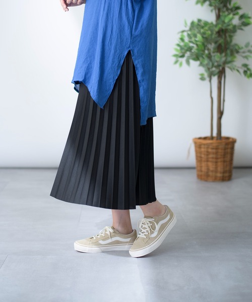 MAISON BREEZE（メゾンブリーズ）の「【MAISON BREEZE】プリーツスカート ウエストゴム（スカート・レディース・ブラック/ベージュ・FREE）」の13枚目の写真