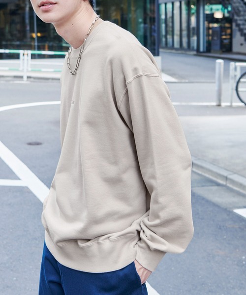 Lee(リー)の「Lee/リー BIG MINI LOGO SWEAT ロゴ刺繍 オーバーサイズプルオーバースウェット(スウェット・メンズ・ブラック系その他/サックスブルー/ピンク系その他/グレー/ベージュ・XL/M/L)」の22枚目の写真