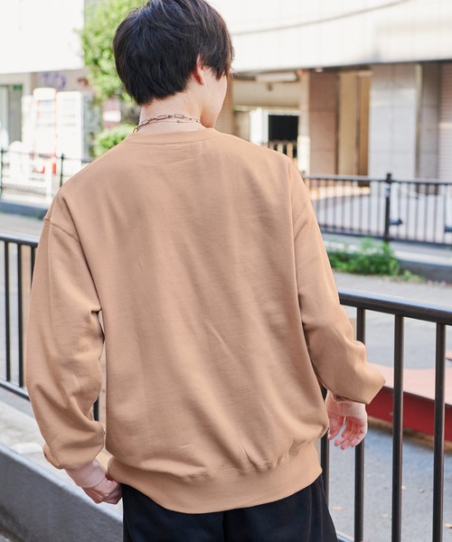 Lee(リー)の「Lee/リー BIG MINI LOGO SWEAT ロゴ刺繍 オーバーサイズプルオーバースウェット(スウェット・メンズ・ブラック系その他/サックスブルー/ピンク系その他/グレー/ベージュ・XL/M/L)」の7枚目の写真